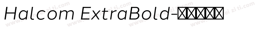 Halcom ExtraBold字体转换